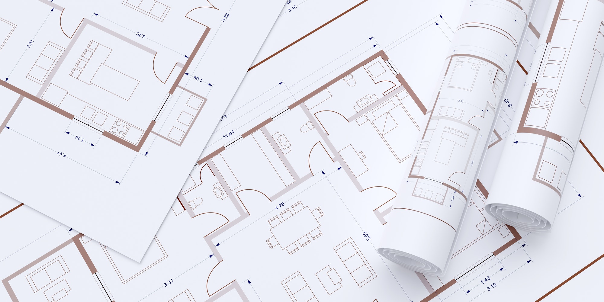 House floor plan, construction concept. Architecture blueprint drawings background, top view